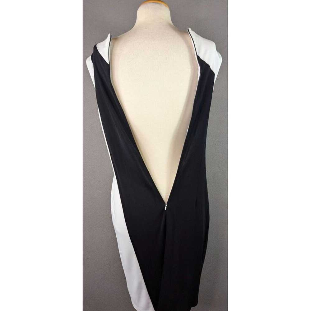 Vtg David Meister Sheath Dress Women's Black Whit… - image 7