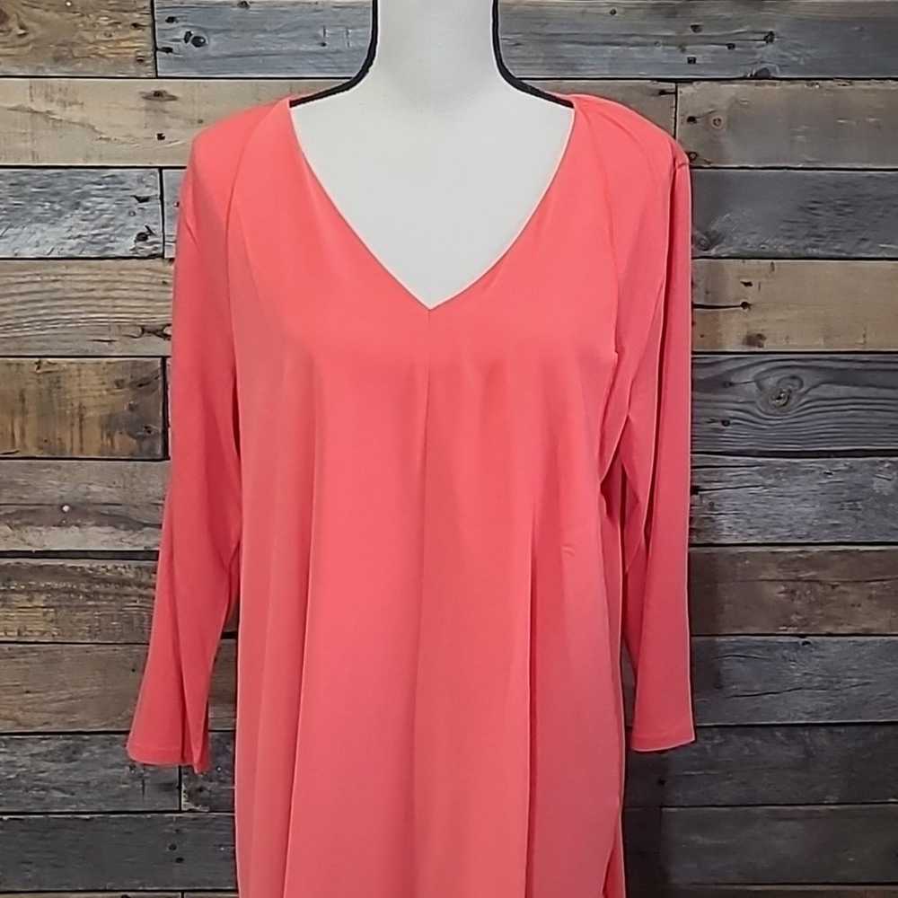 Soft Surroundings Andalou Dress Coral Large - image 3