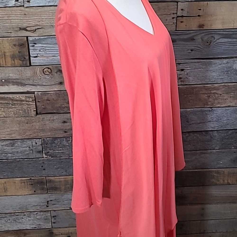 Soft Surroundings Andalou Dress Coral Large - image 7