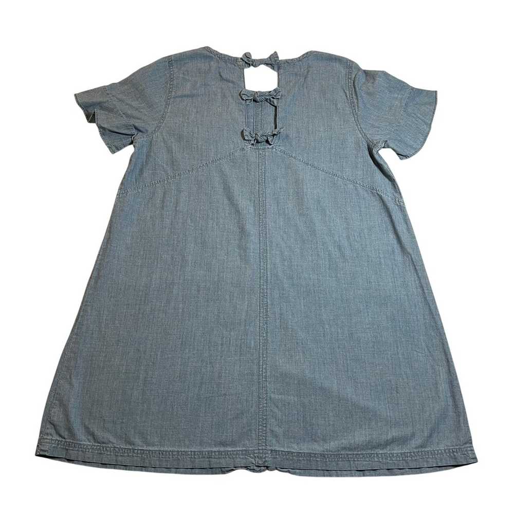 Madewell Chambray Denim Bow Back A Line Shift Dre… - image 5