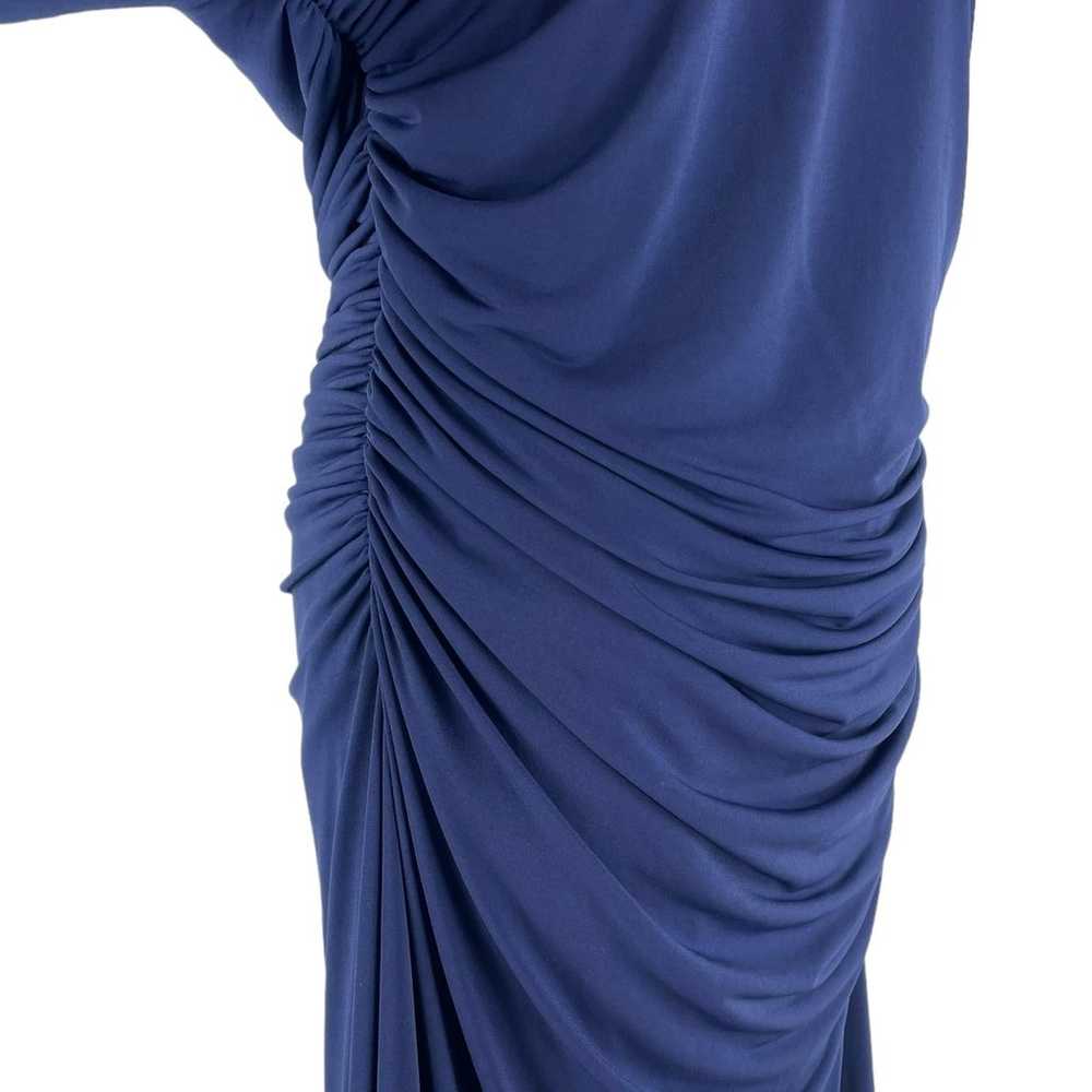 Kiyonna Square Neck Ruched Cocktail Dress Blue Pl… - image 6