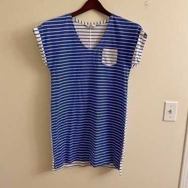 Vineyard Vines Blue & White Striped Tshirt Dress S