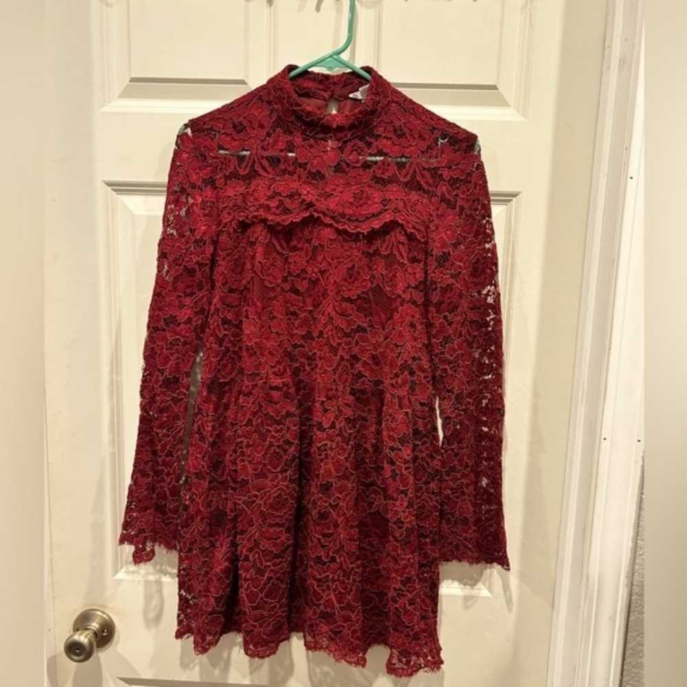 Loveriche Lace Burgundy Dress size small - image 1