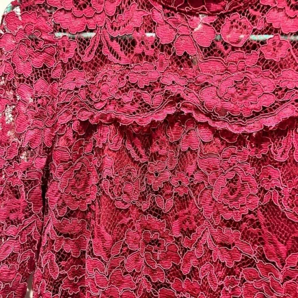 Loveriche Lace Burgundy Dress size small - image 2