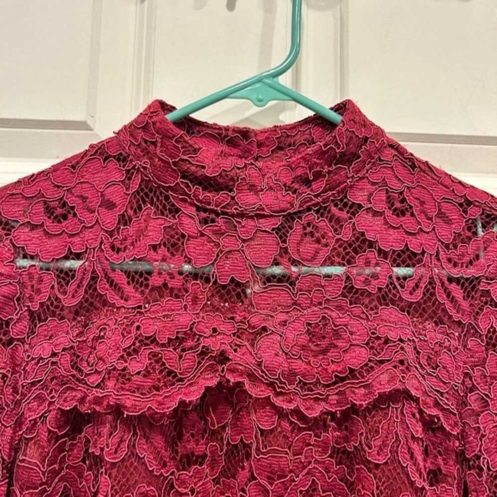 Loveriche Lace Burgundy Dress size small - image 3