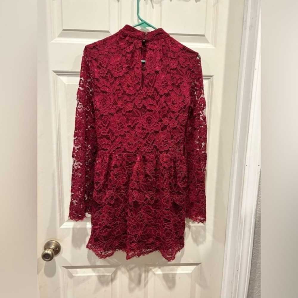 Loveriche Lace Burgundy Dress size small - image 5