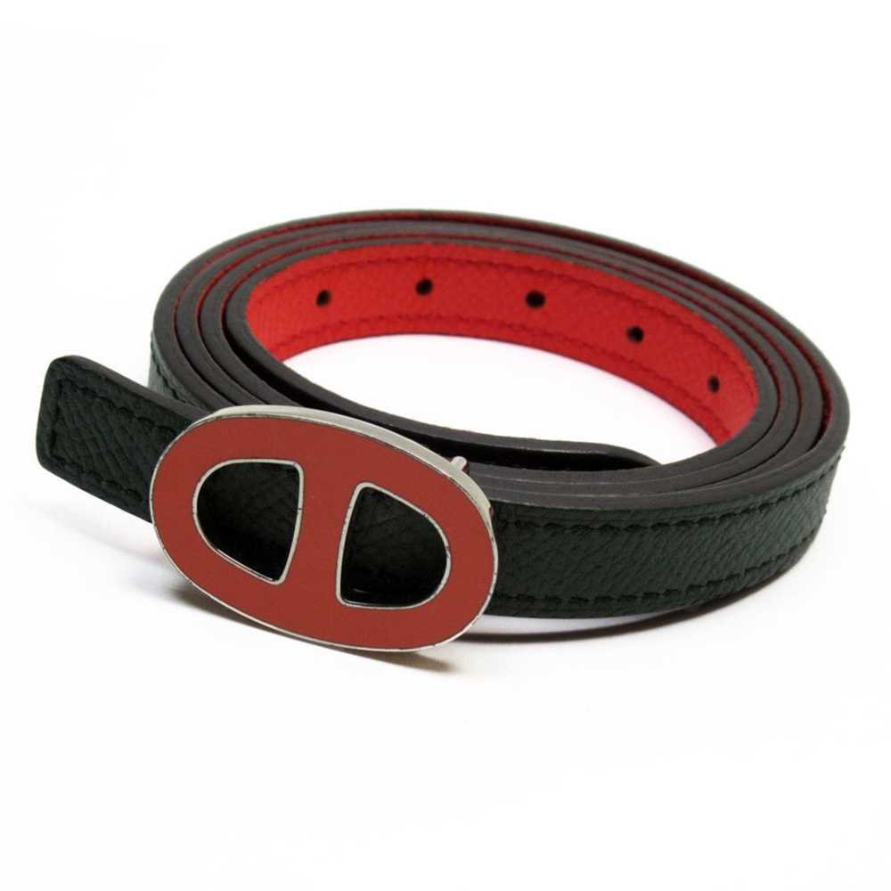 Hermes Hermes belt Chaine d'Ancre leather dark gr… - image 1