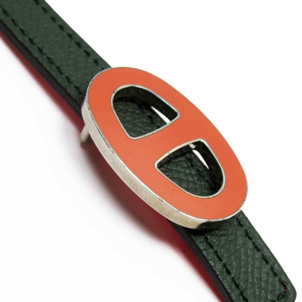 Hermes Hermes belt Chaine d'Ancre leather dark gr… - image 3