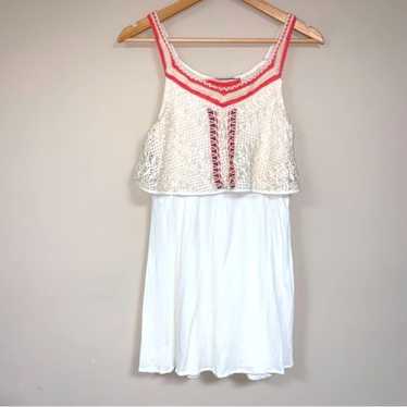 Boho Crochet Dress Women’s Small Flowy Peasant Fl… - image 1