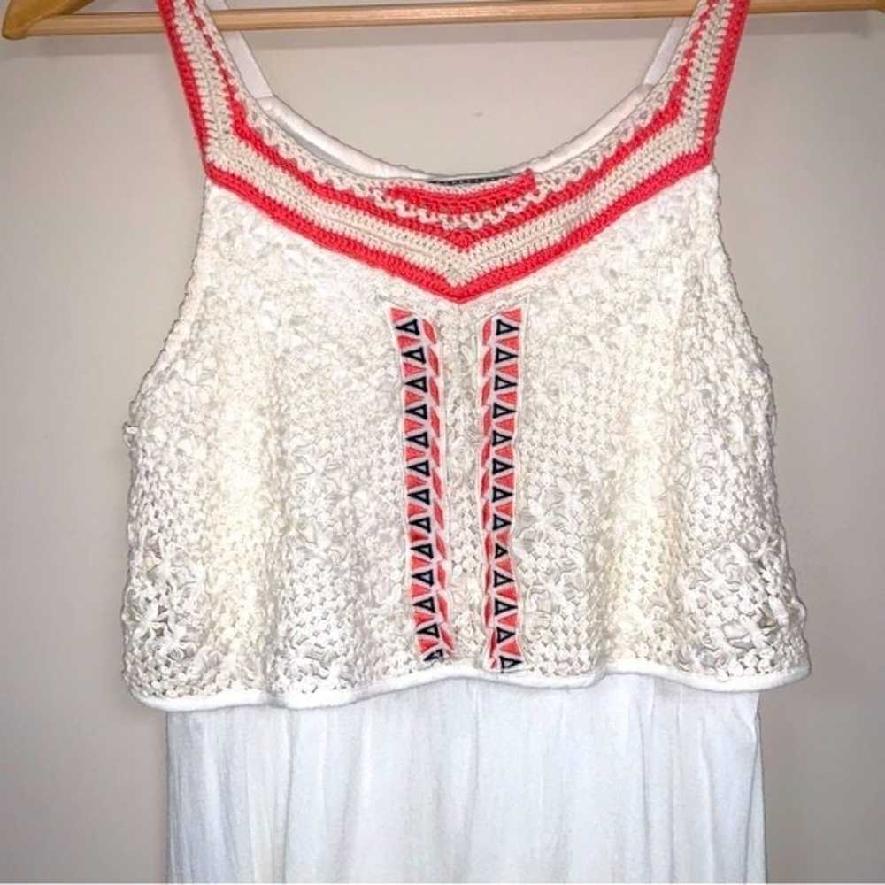 Boho Crochet Dress Women’s Small Flowy Peasant Fl… - image 2