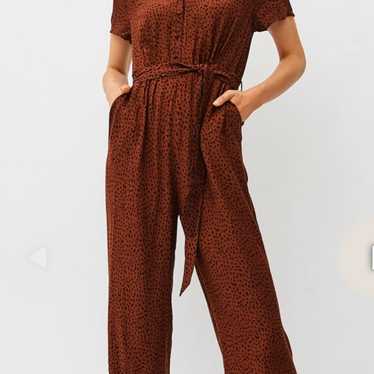 Rails jumpsuit maroon dot - image 1