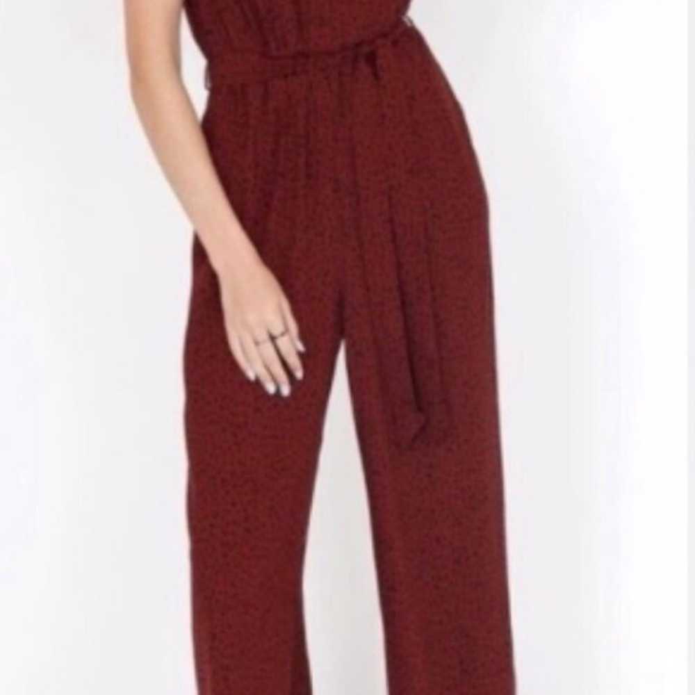 Rails jumpsuit maroon dot - image 3