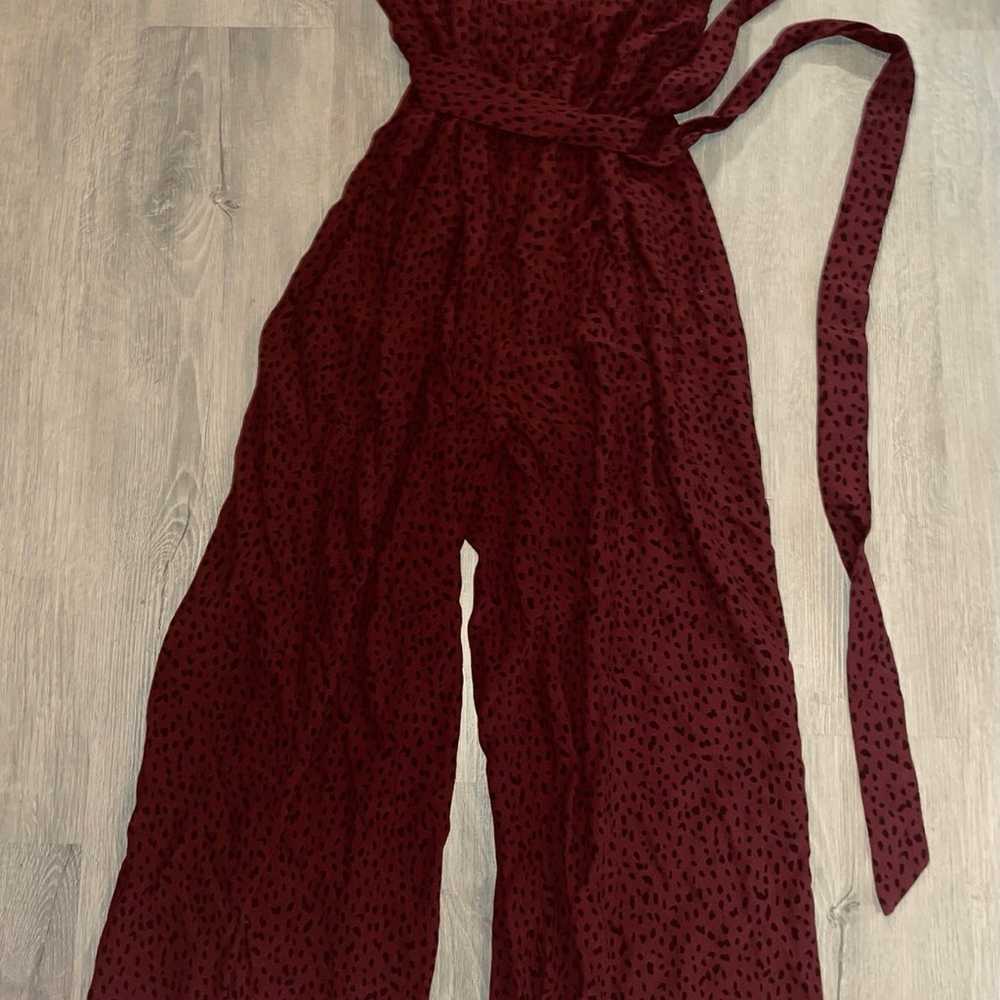 Rails jumpsuit maroon dot - image 4