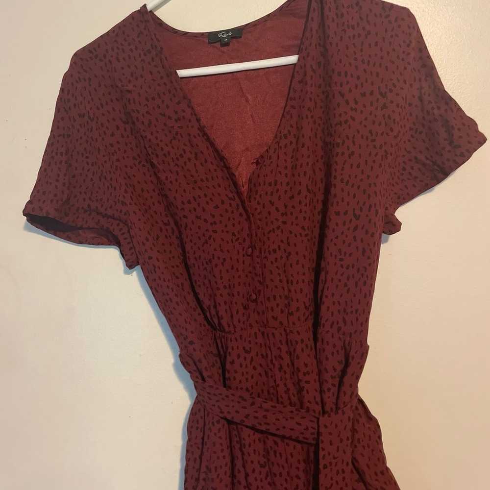 Rails jumpsuit maroon dot - image 6