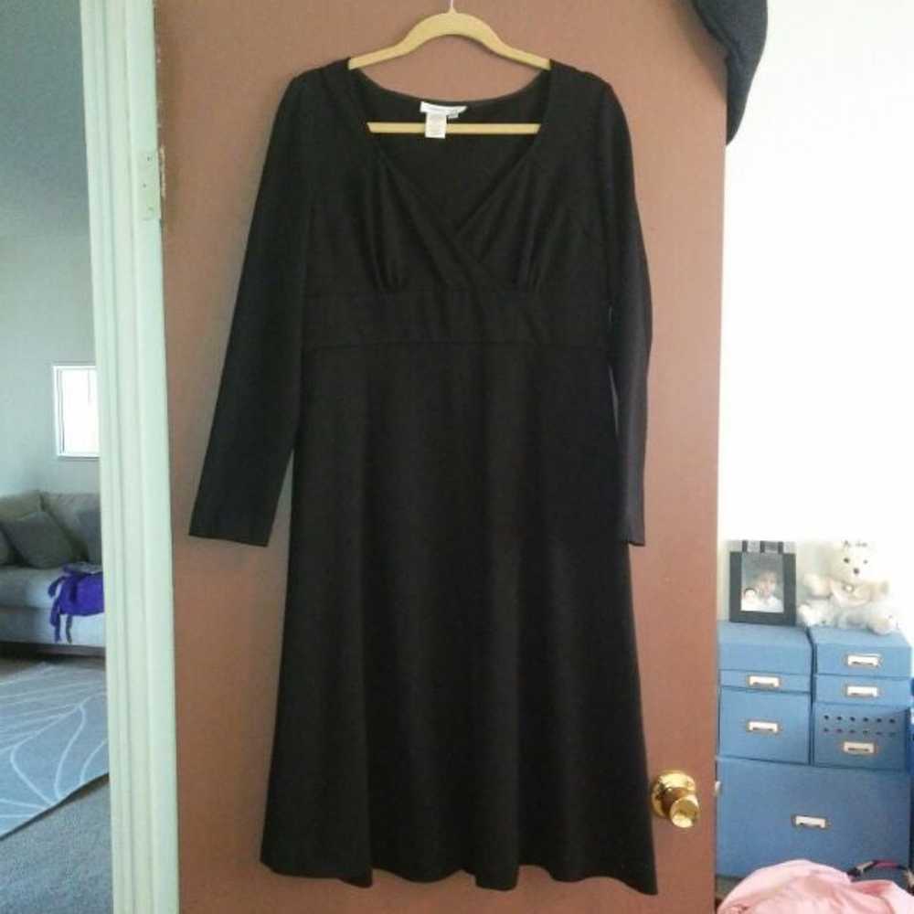 Coldwater Creek $148 Chic Black Dress sz 14 - image 1