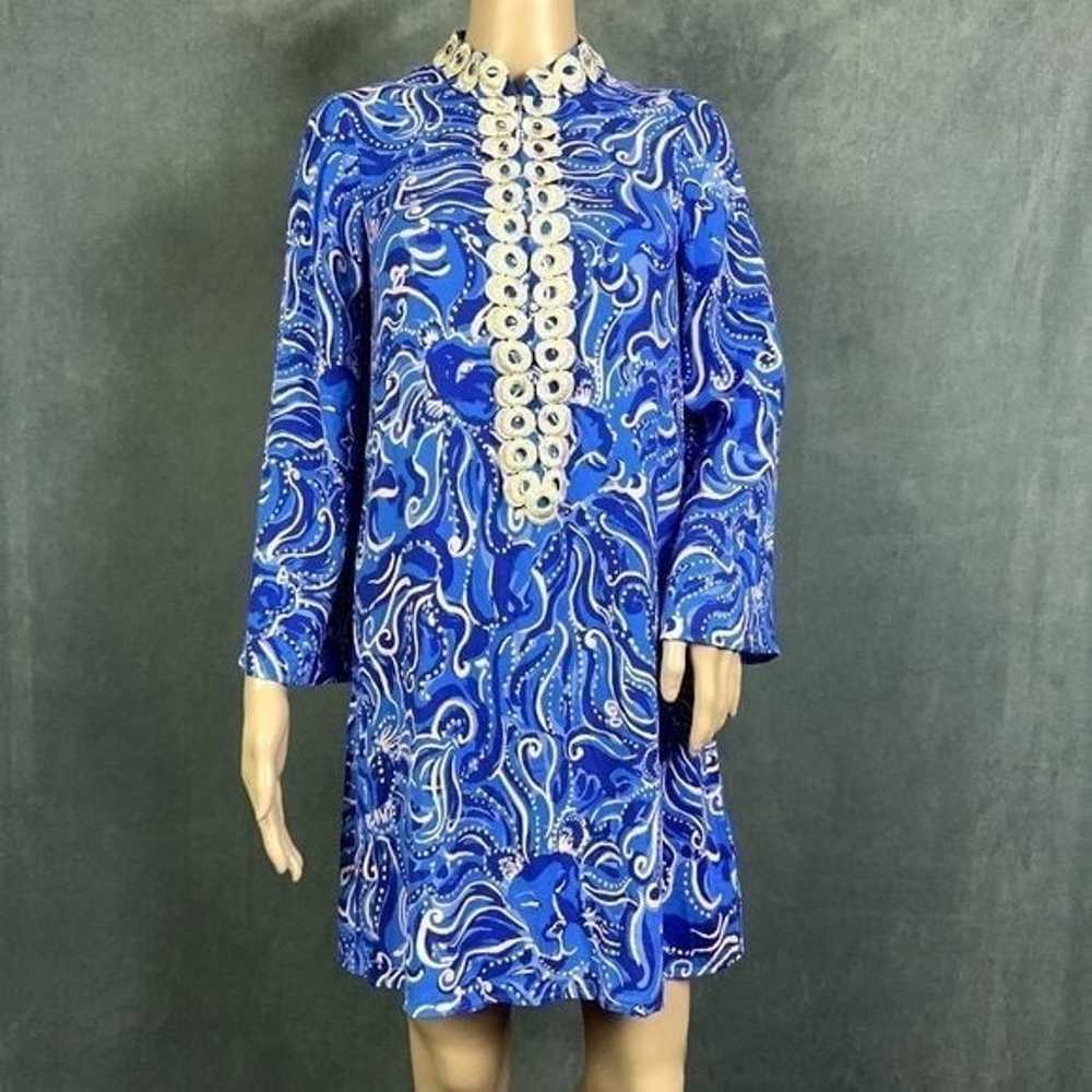 Lilly Pulitzer Dress Womens Size 2 Coastal Blue G… - image 1