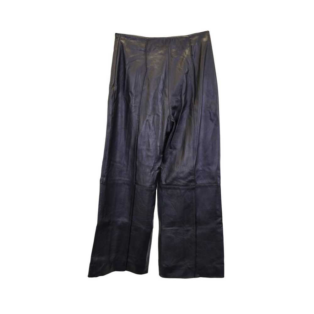 Oscar De La Renta Leather carot pants - image 1