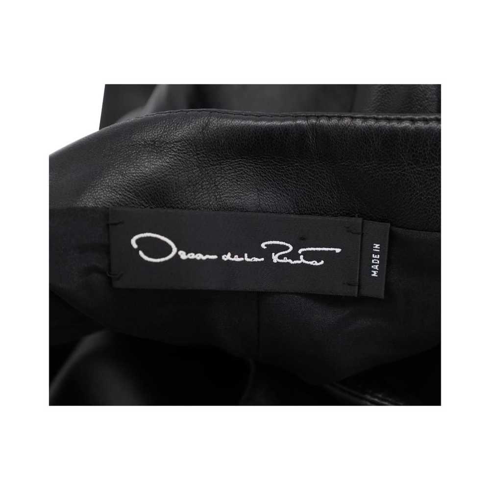 Oscar De La Renta Leather carot pants - image 3