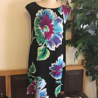 London Times bright floral sheath dress