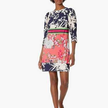 Vince Camuto Women Dress 12 Floral Jersey Knit Kn… - image 1