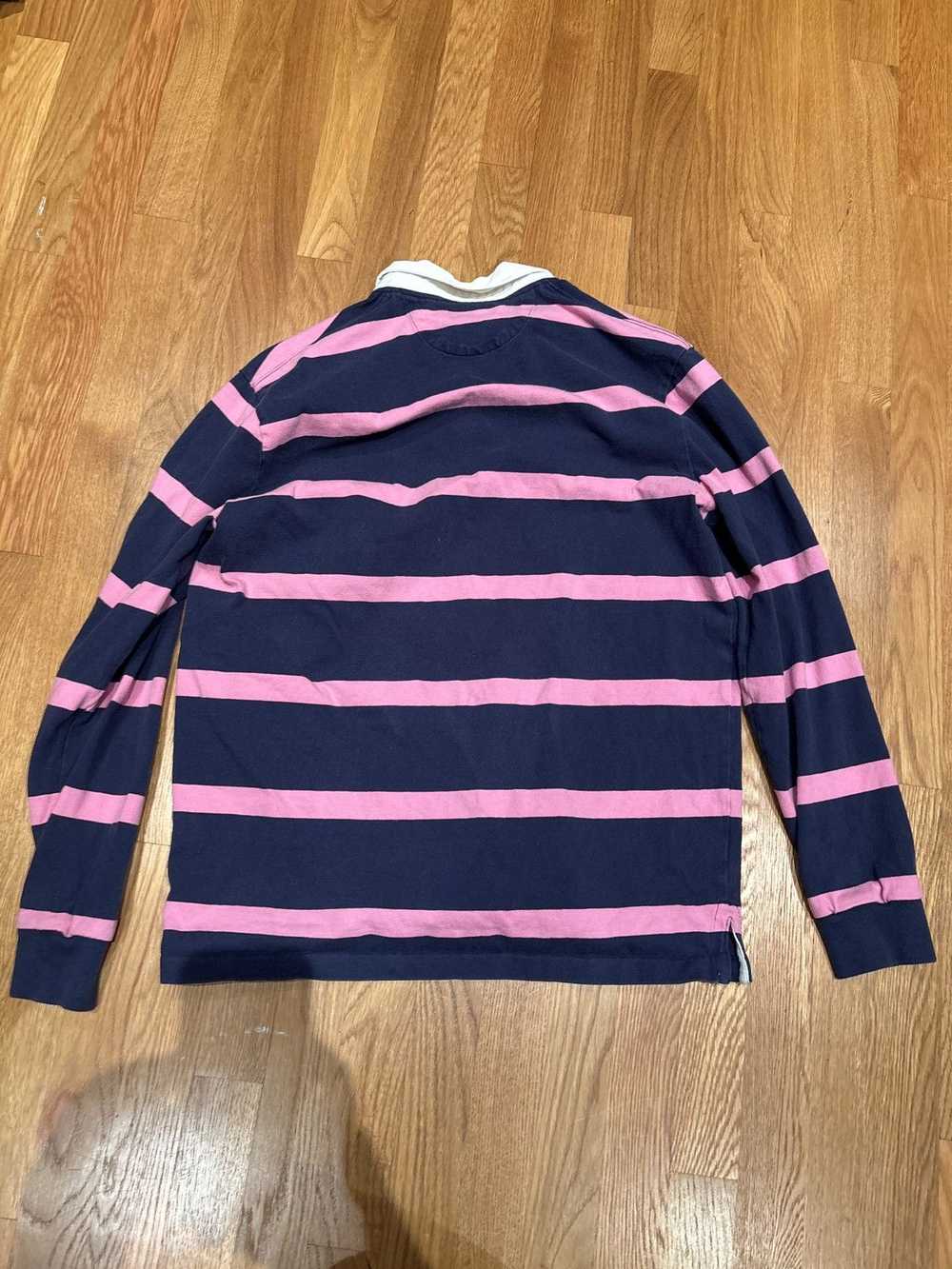 Polo Ralph Lauren pink/navy striped polo longslee… - image 3