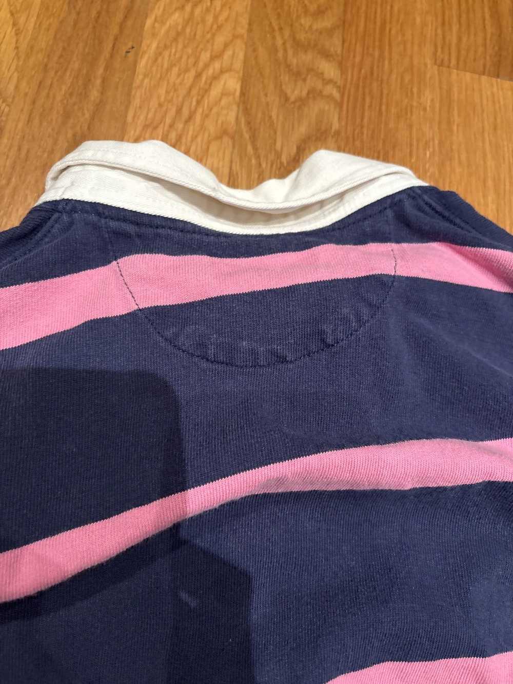 Polo Ralph Lauren pink/navy striped polo longslee… - image 4