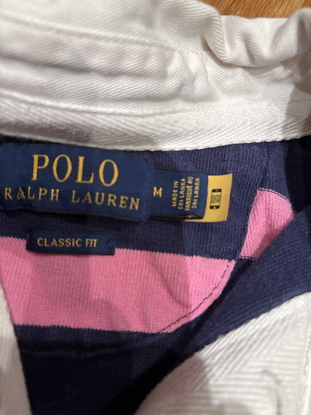 Polo Ralph Lauren pink/navy striped polo longslee… - image 7