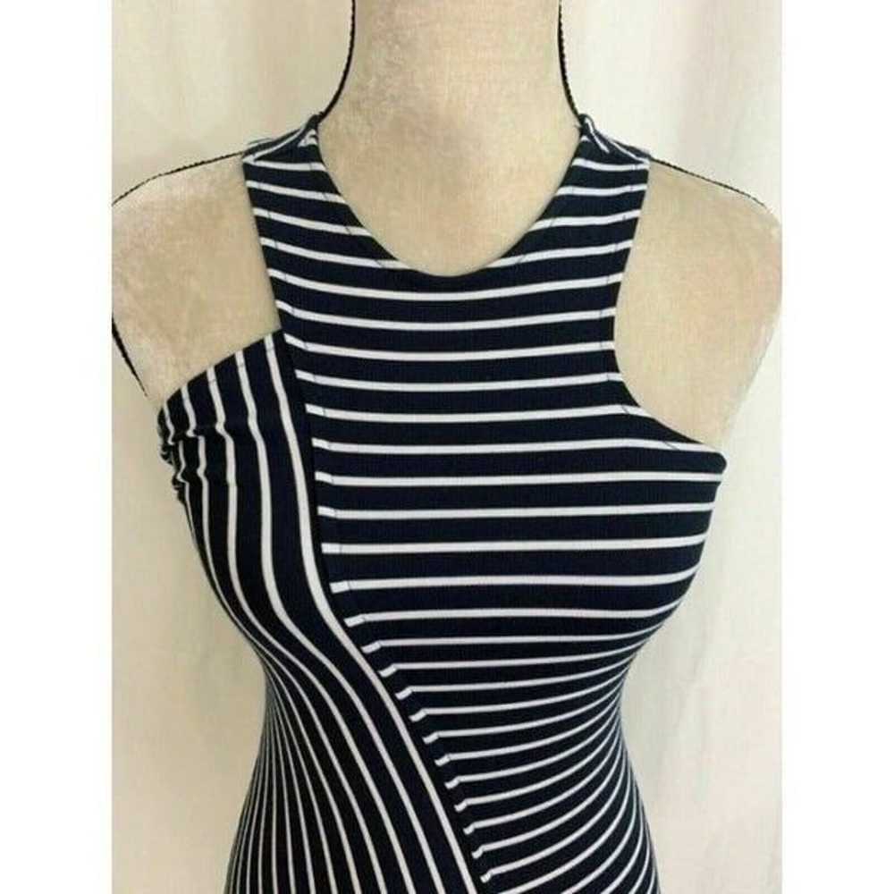 Zara Womens Navy Blue White Striped Tank Bodycon … - image 2