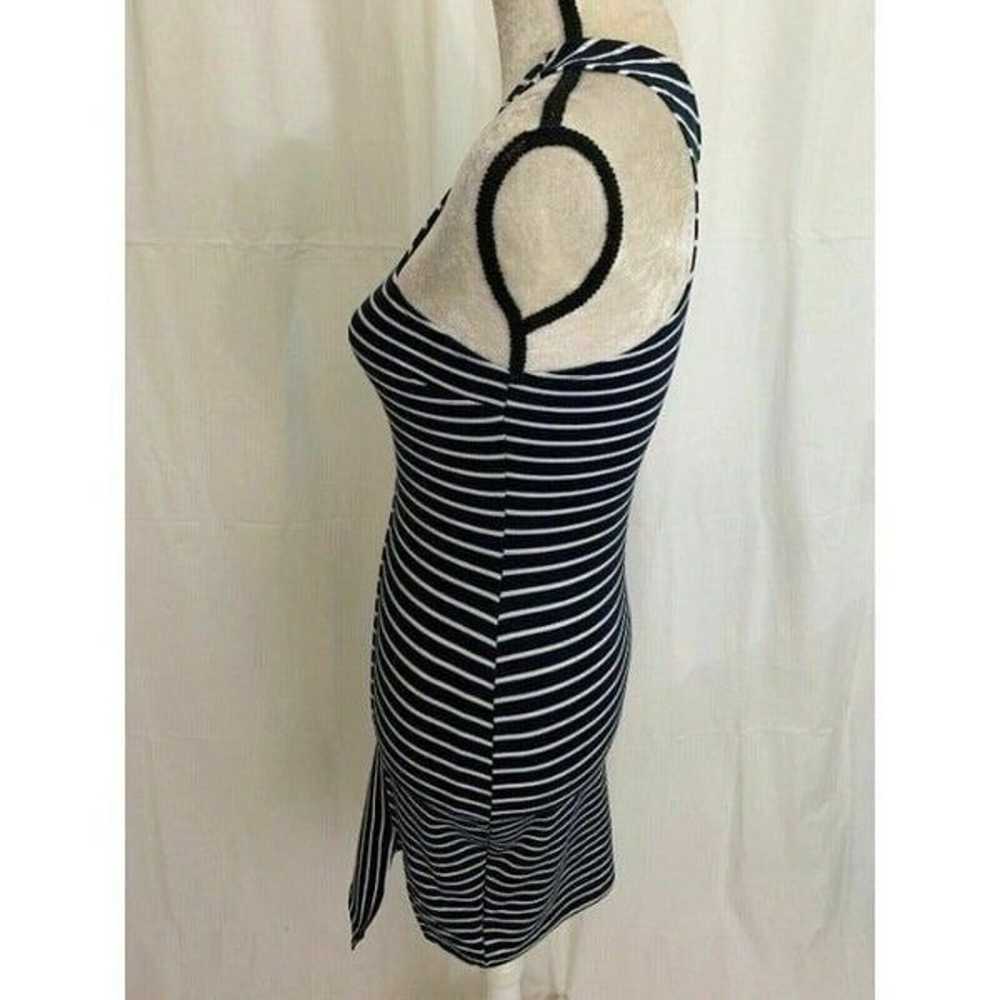 Zara Womens Navy Blue White Striped Tank Bodycon … - image 3