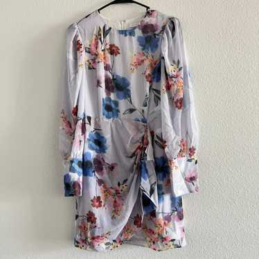 Yumi Kim Size Small Floral Long Sleeve Mini Dress - image 1