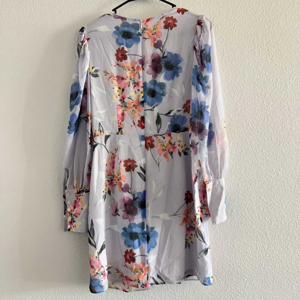 Yumi Kim Size Small Floral Long Sleeve Mini Dress - image 3