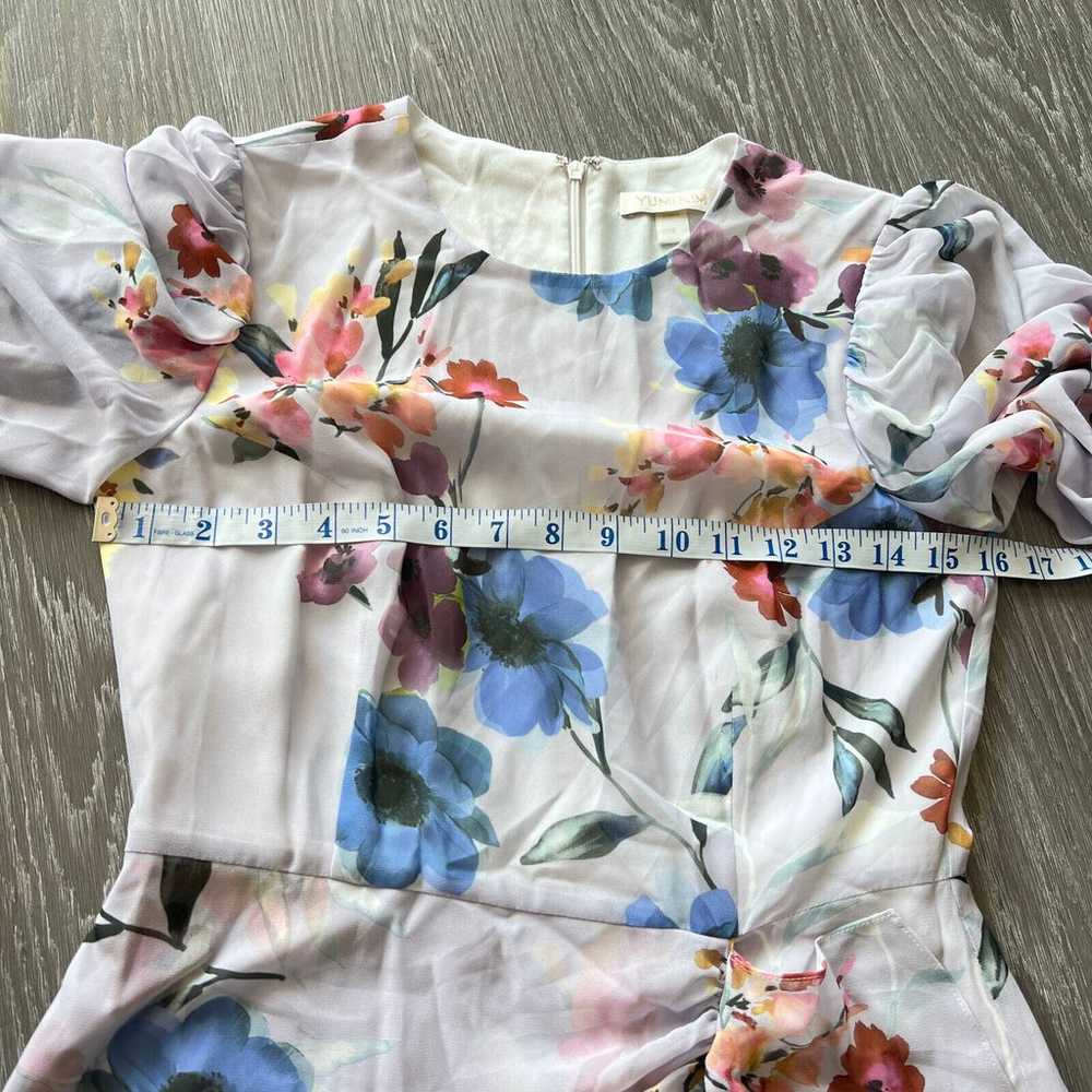 Yumi Kim Size Small Floral Long Sleeve Mini Dress - image 9