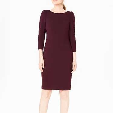 Calvin Klein Burgundy Purple Long Puff Sleeve Cre… - image 1