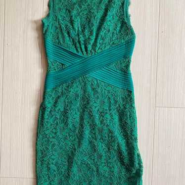 Elegant lace dress in green.