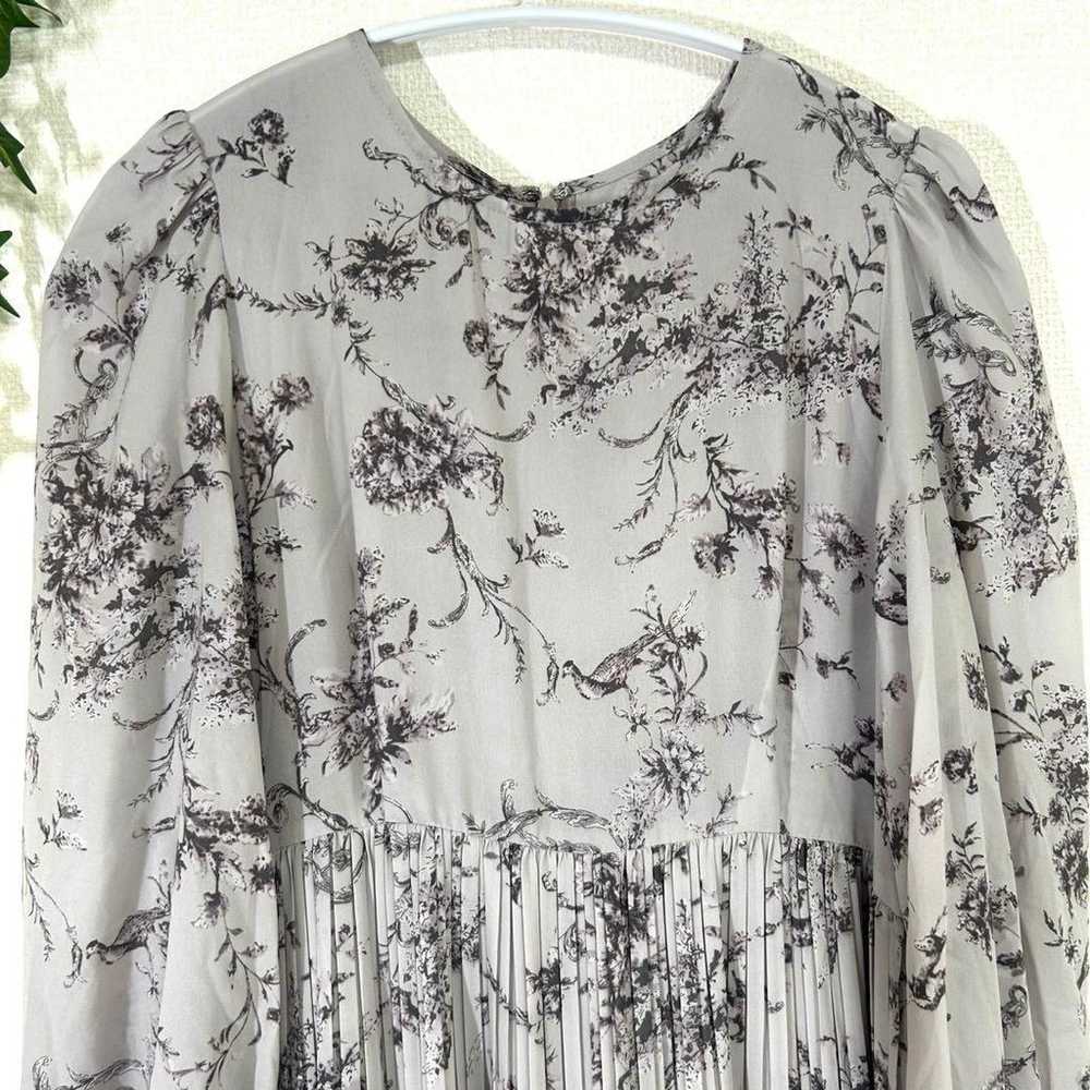 Excellent condition Snidel sheer floral print ple… - image 9