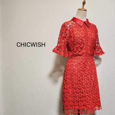 CHICWISH Chicwish All Lace Collar Dress Red S