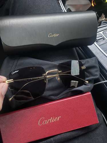 Cartier Cartier Square Pasha Sunglasses Gold Black