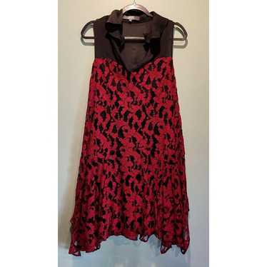 NWOT Eva Franco Lace A Line Sleeveless Midi Black… - image 1