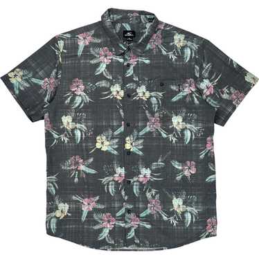 O'Neill Floral Short Sleeve Shirt - XL - Grey Pol… - image 1