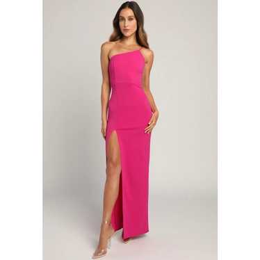 New Lulus Keeper of My Heart Magenta One-Shoulder 