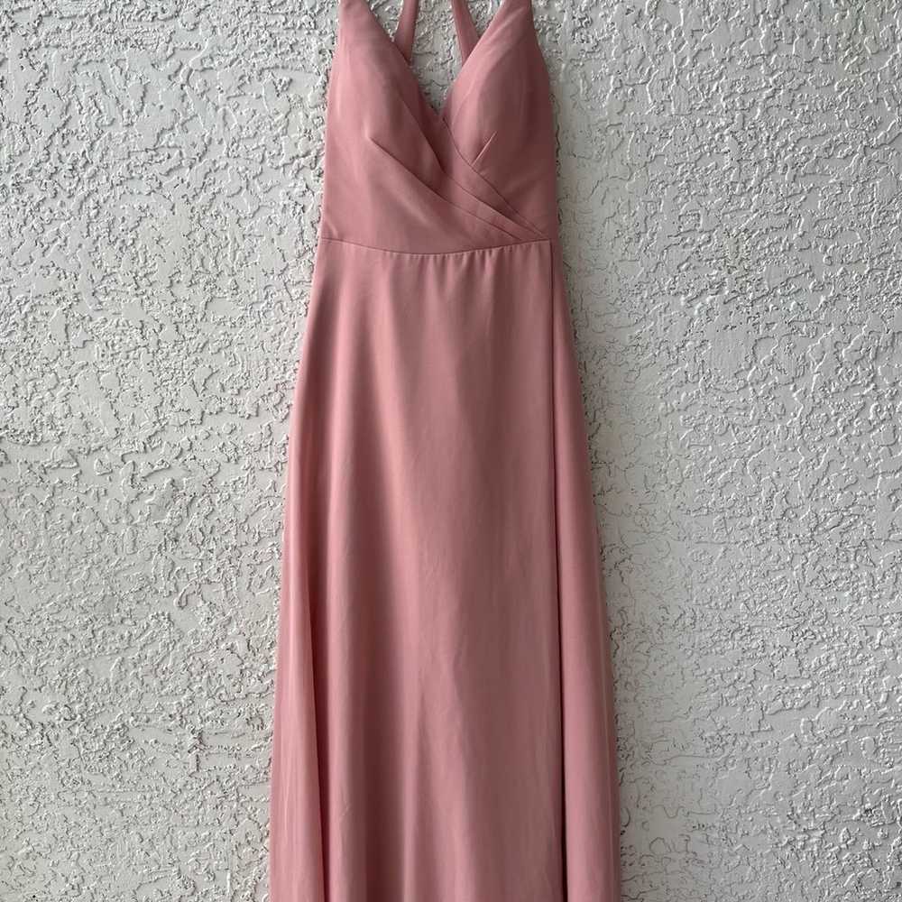 Azazie Davis dusty rose chiffon bridesmaid dress … - image 2