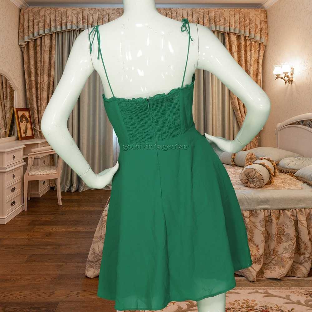 Lulus Green Dress S: Casual Chic with Ruffle Deta… - image 3