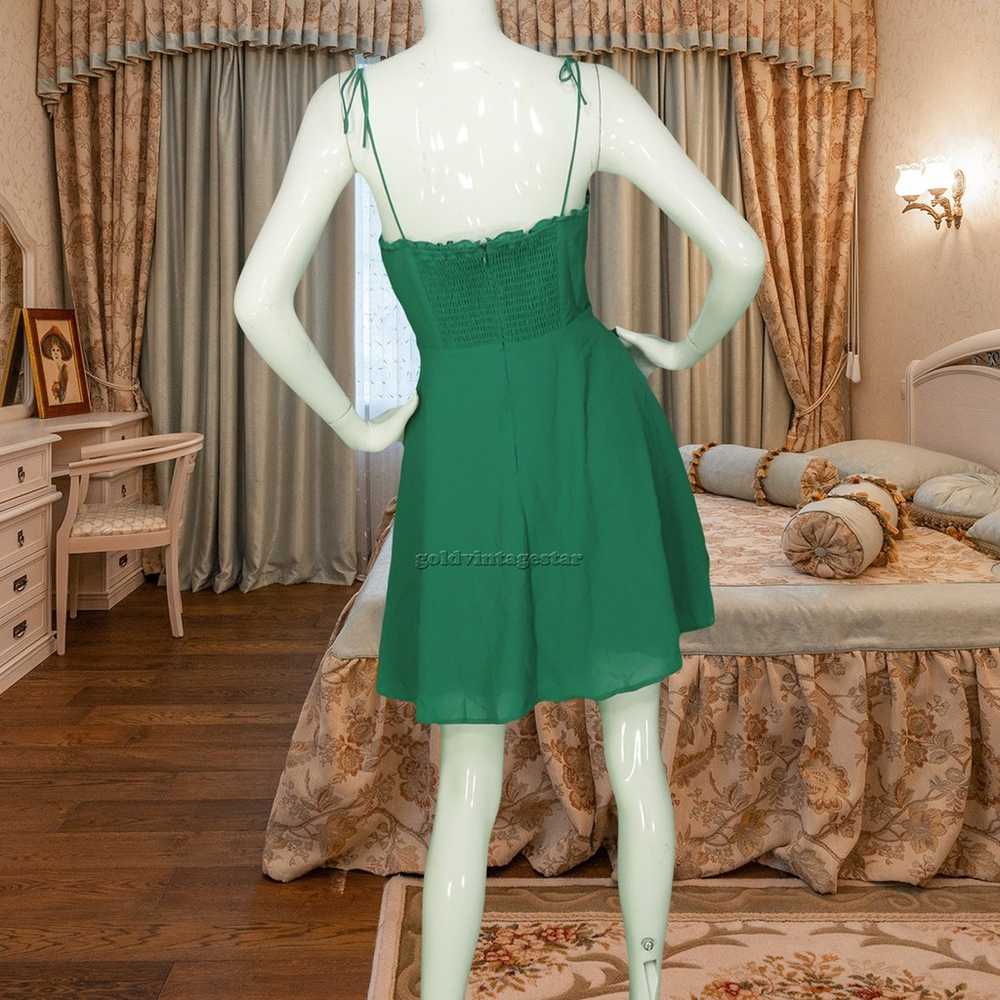 Lulus Green Dress S: Casual Chic with Ruffle Deta… - image 4