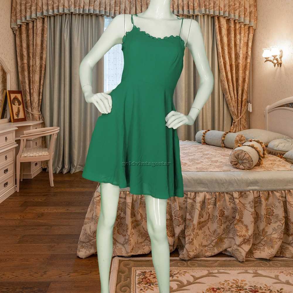 Lulus Green Dress S: Casual Chic with Ruffle Deta… - image 5