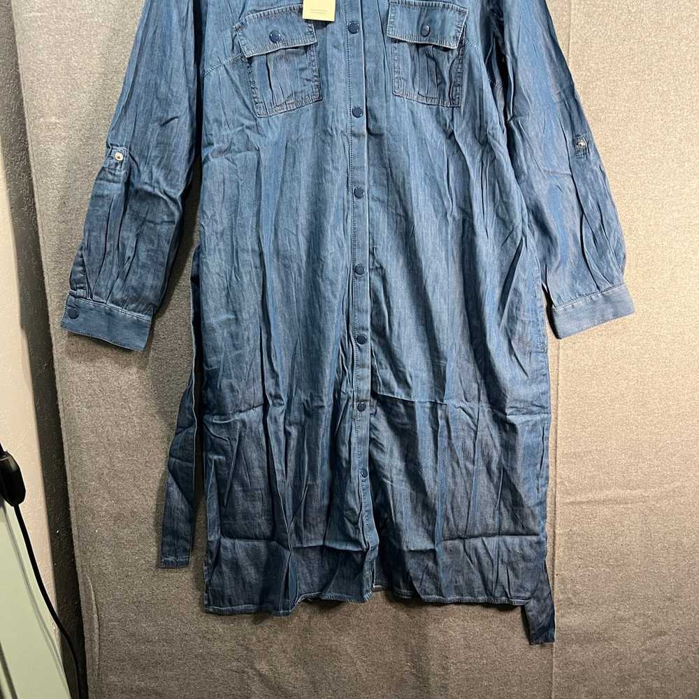 Laurie Felt Women Dress Size Medium Blue Denim Du… - image 5