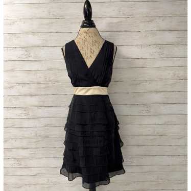 BCBG Paris Tiered Vintage Midi Dress