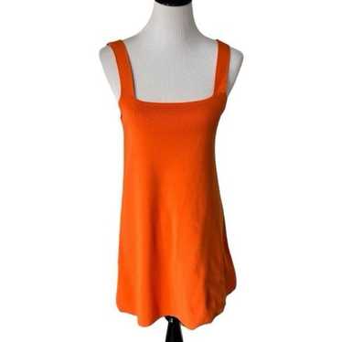 Zara Orange Knit Mini Dress size M - image 1