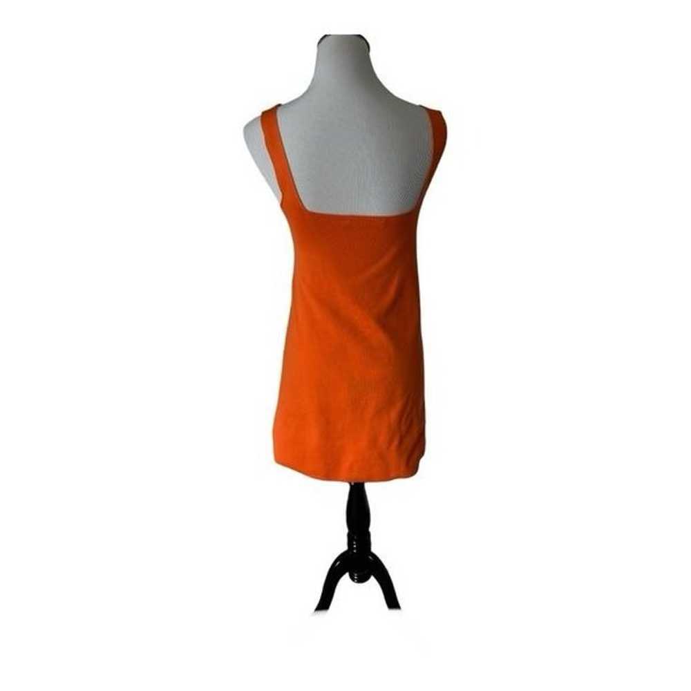 Zara Orange Knit Mini Dress size M - image 3