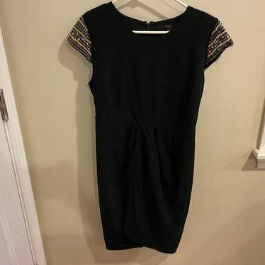 Guess Black Dress with Gold and Silver Beaded Arm… - image 1