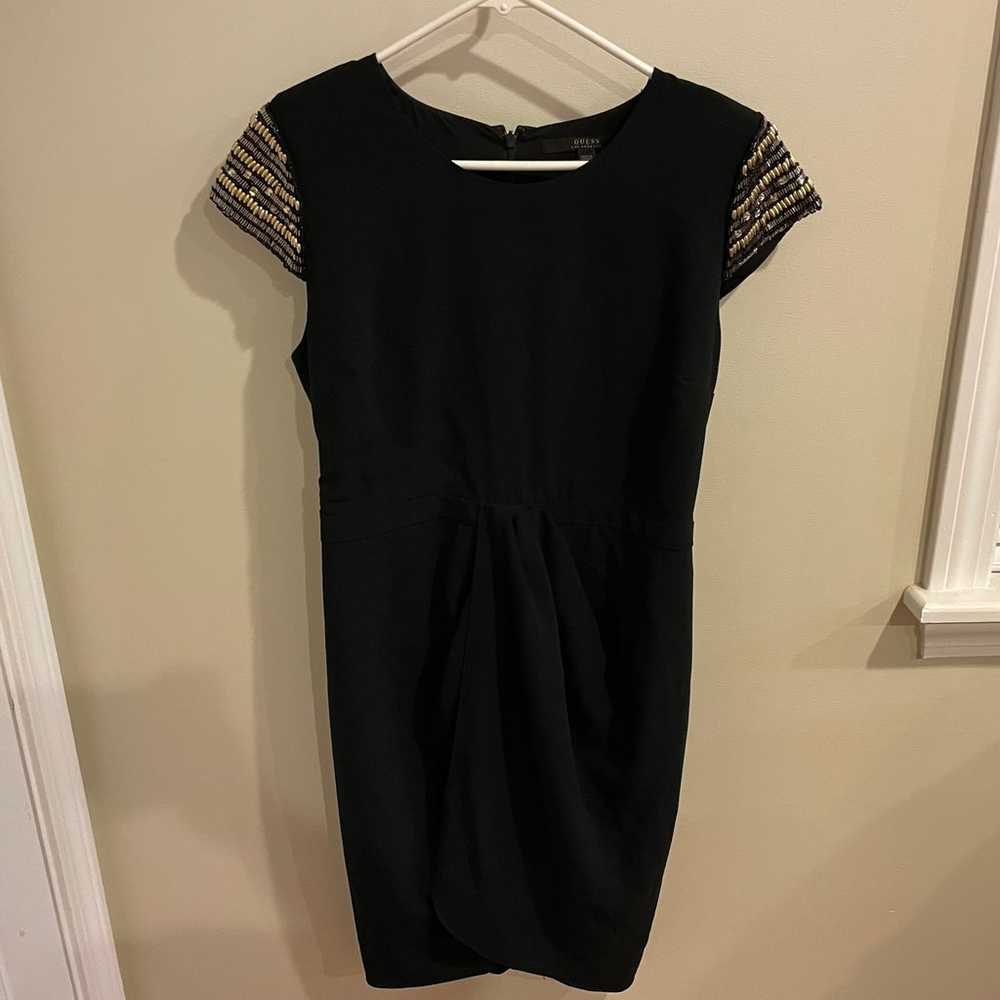 Guess Black Dress with Gold and Silver Beaded Arm… - image 2